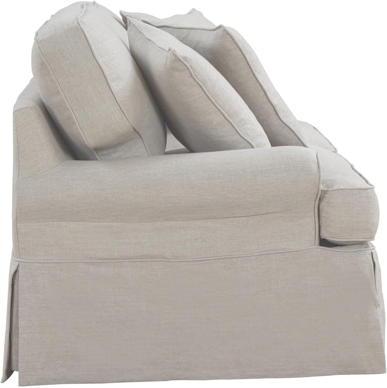 Sunset Trading Funda de tela Horizon para sofá T-Cushion en gris claro