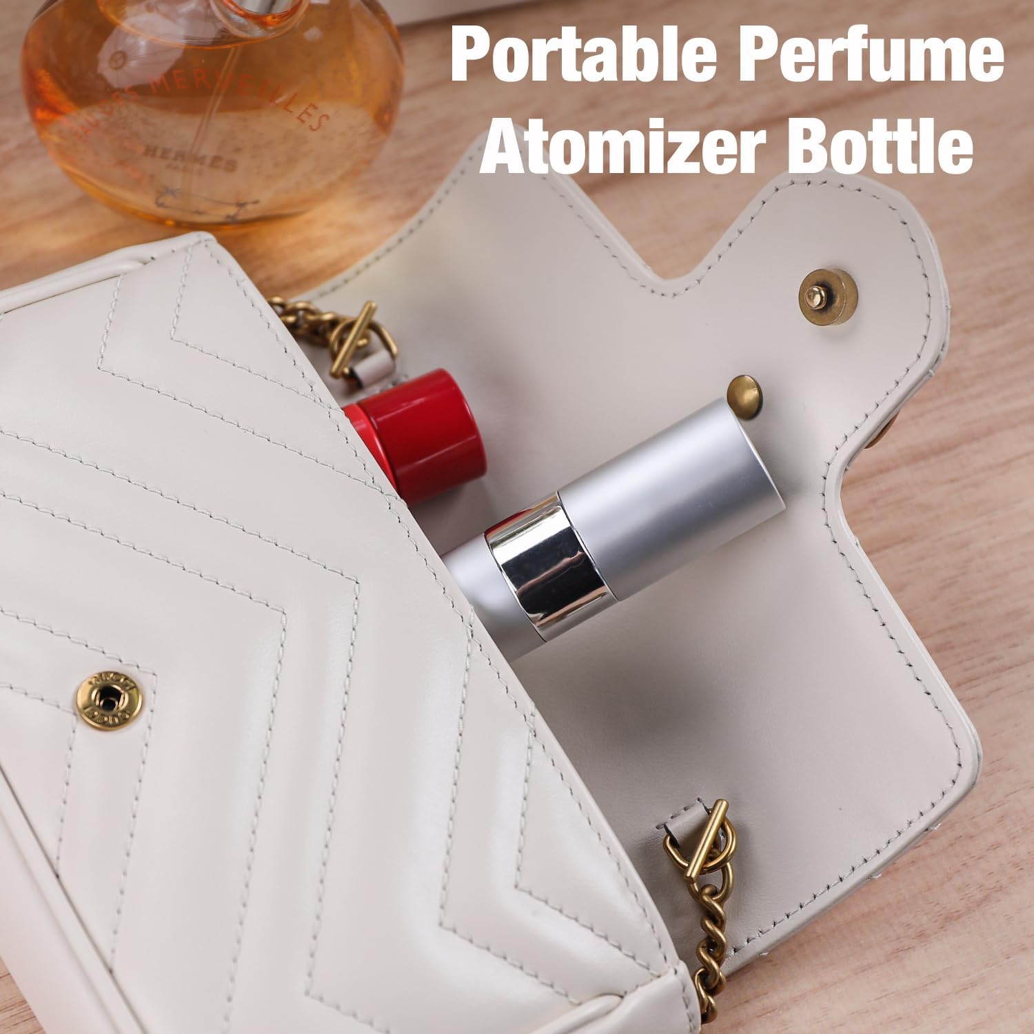 IKSKEY Botella atomizadora de perfume recargable de viaje para viajes, 3 unidades, paquete de 0.3 fl oz, color azul
