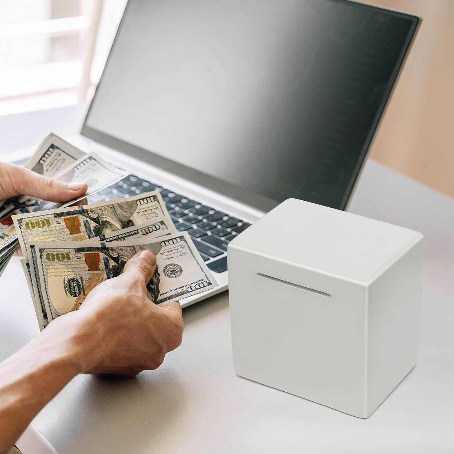 Alcancía para adultos debe romperse para acceder al dinero, caja de ahorros personalizada de cerámica para niños, caja de dinero real para regalo en