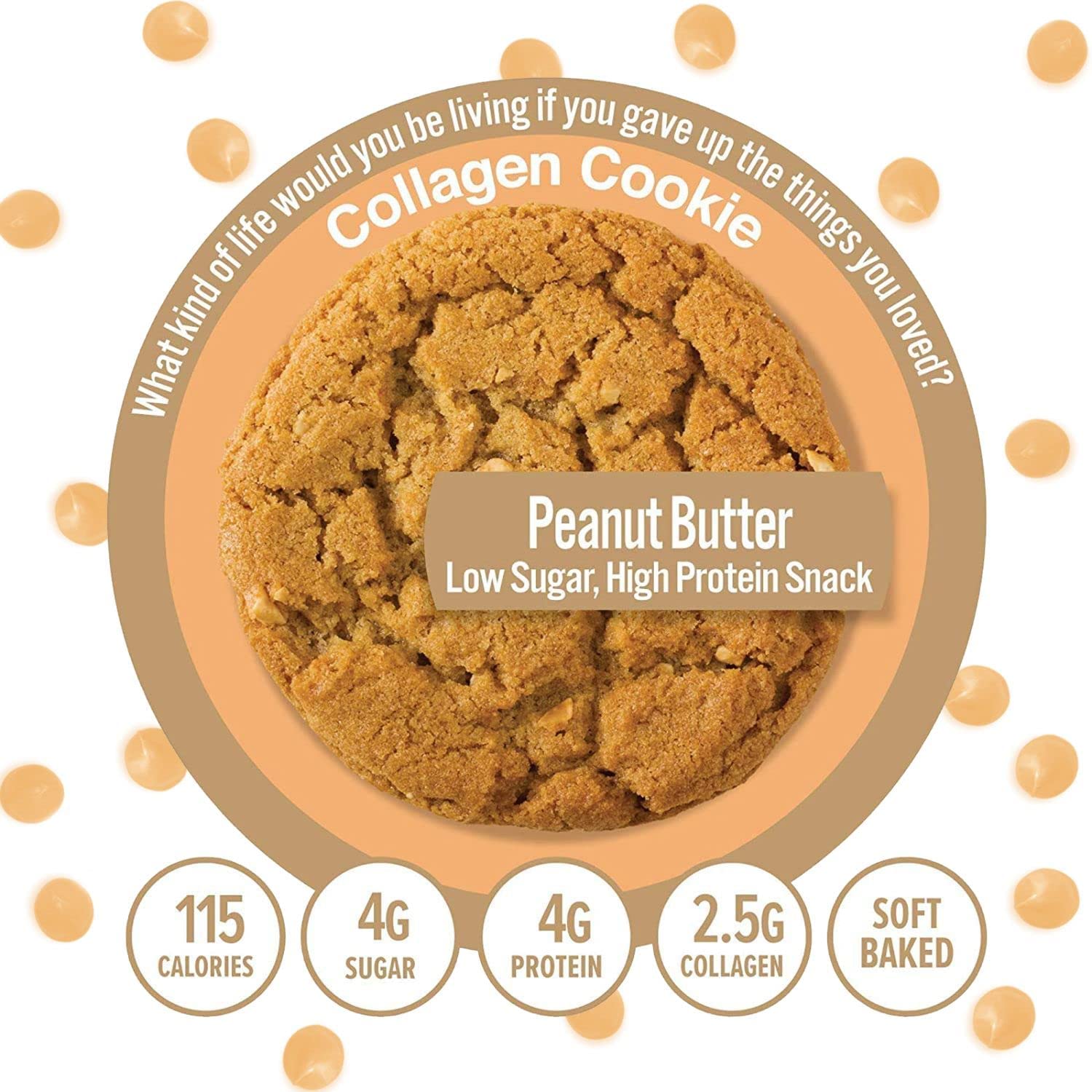 321glo – Galletas de colágeno  Galletas horneadas suaves, altas en proteínas, bajas en carbohidratos, bajas en azúcar  Snack keto para mujeres,