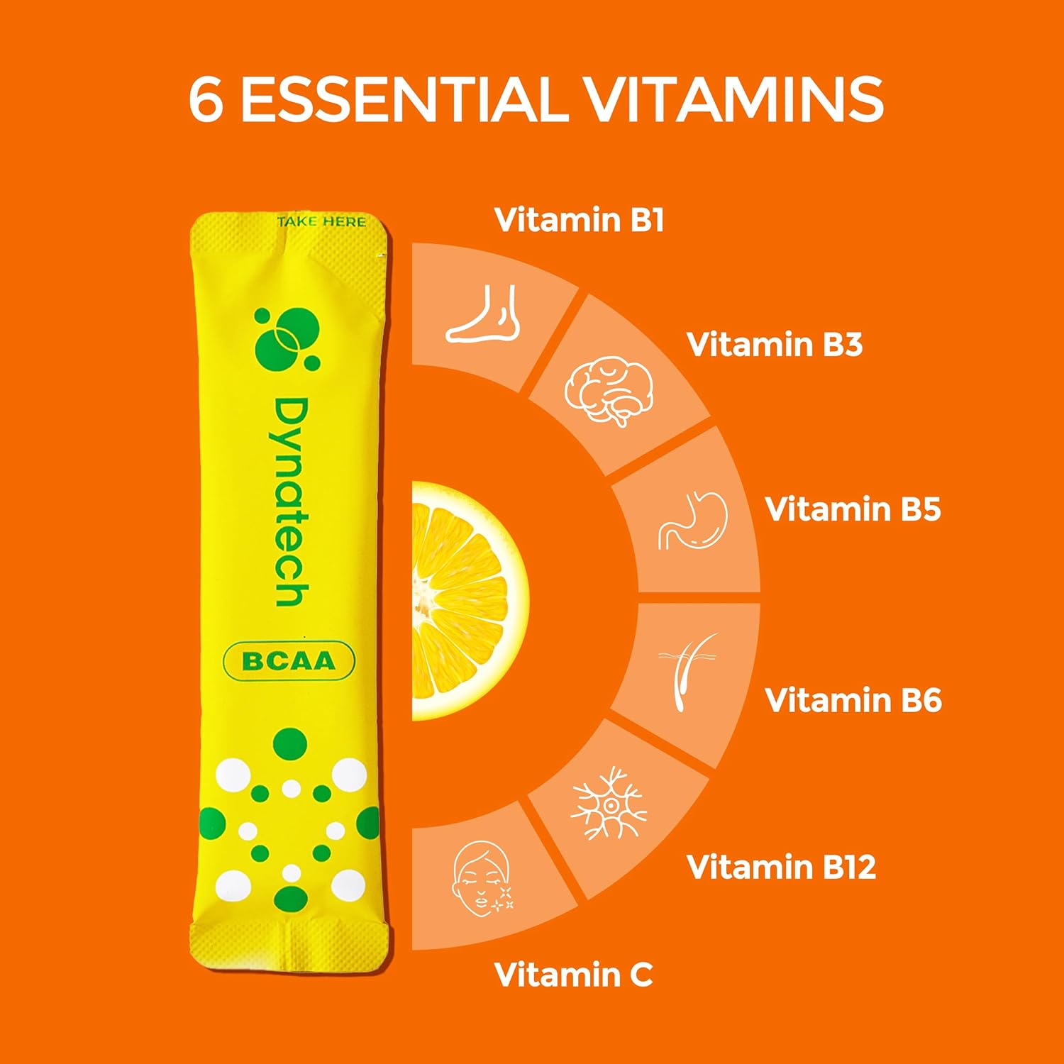 Dynatech BCAAs – Polvo de electrolitos de hidratación de sodio y azúcar, menos y múltiples vitaminas, práctico para llevar, sin OMG, mezcla de