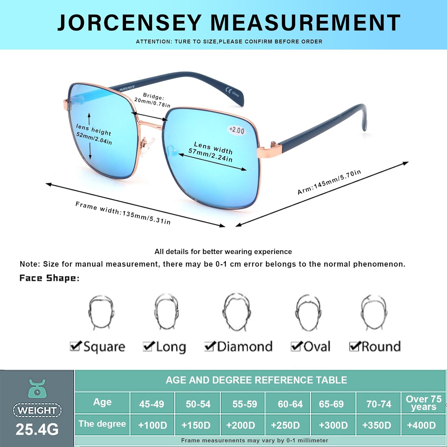 Paquete de 3 lentes de sol unisex de estilo clásico para lectura al aire libre para hombres y mujeres, marco de metal, no bifocales