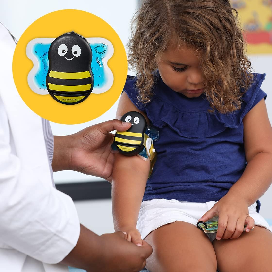 Buzzy – Paquete de hielo vibrante para el cuidado de la salud – Alivio agudo del dolor para procedimientos intravenosos y de laboratorio – Como se