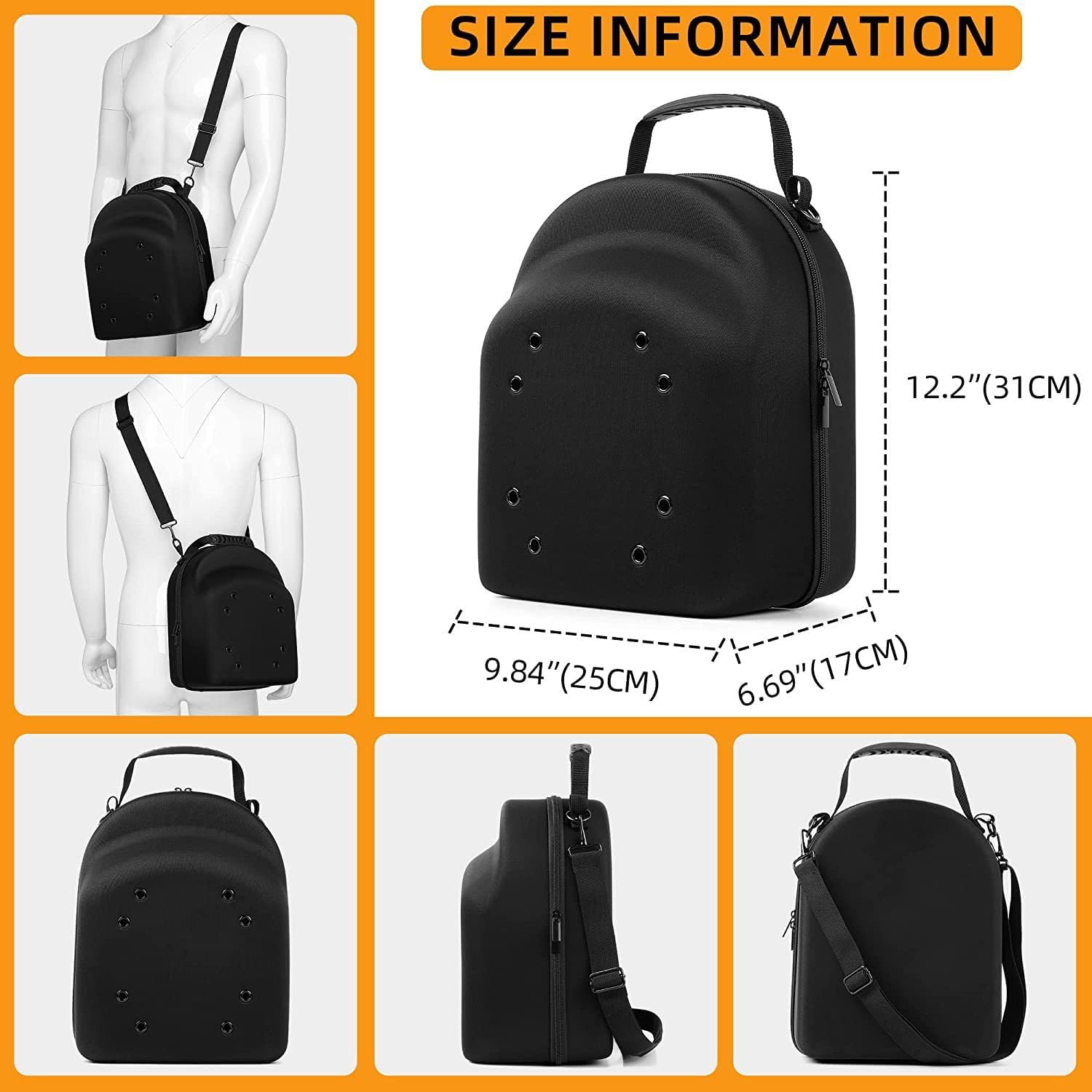 Estuche rígido de viaje para gorras, bolsa de almacenamiento para gorras de béisbol, almacenamiento de gorras para gorras de béisbol con asa de