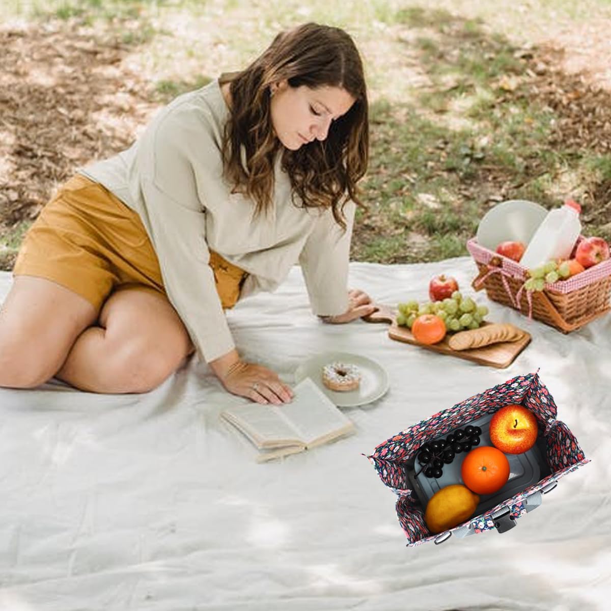 Lonchera térmica para hombresmujeresniños, lonchera reutilizable con correa ajustable para el hombro, contenedor térmico para el almuerzo para