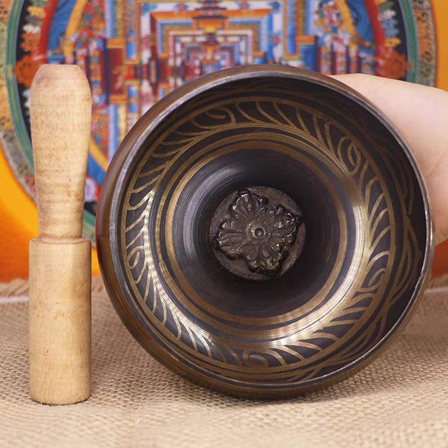 Juego de cuencos tibetanos cantantes, cuenco de meditación para curación y atención plena, cuenco de sonido de meditación hecho a mano en Nepal