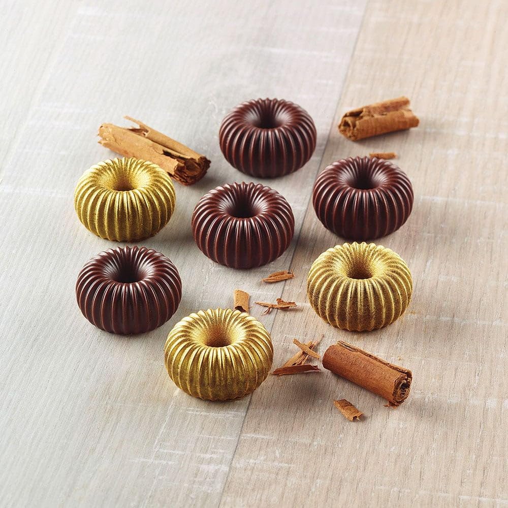 Silikomart Molde Silicona Choco Crown, Marrón, 22.149.77.0065, 0.3 fl oz x 11