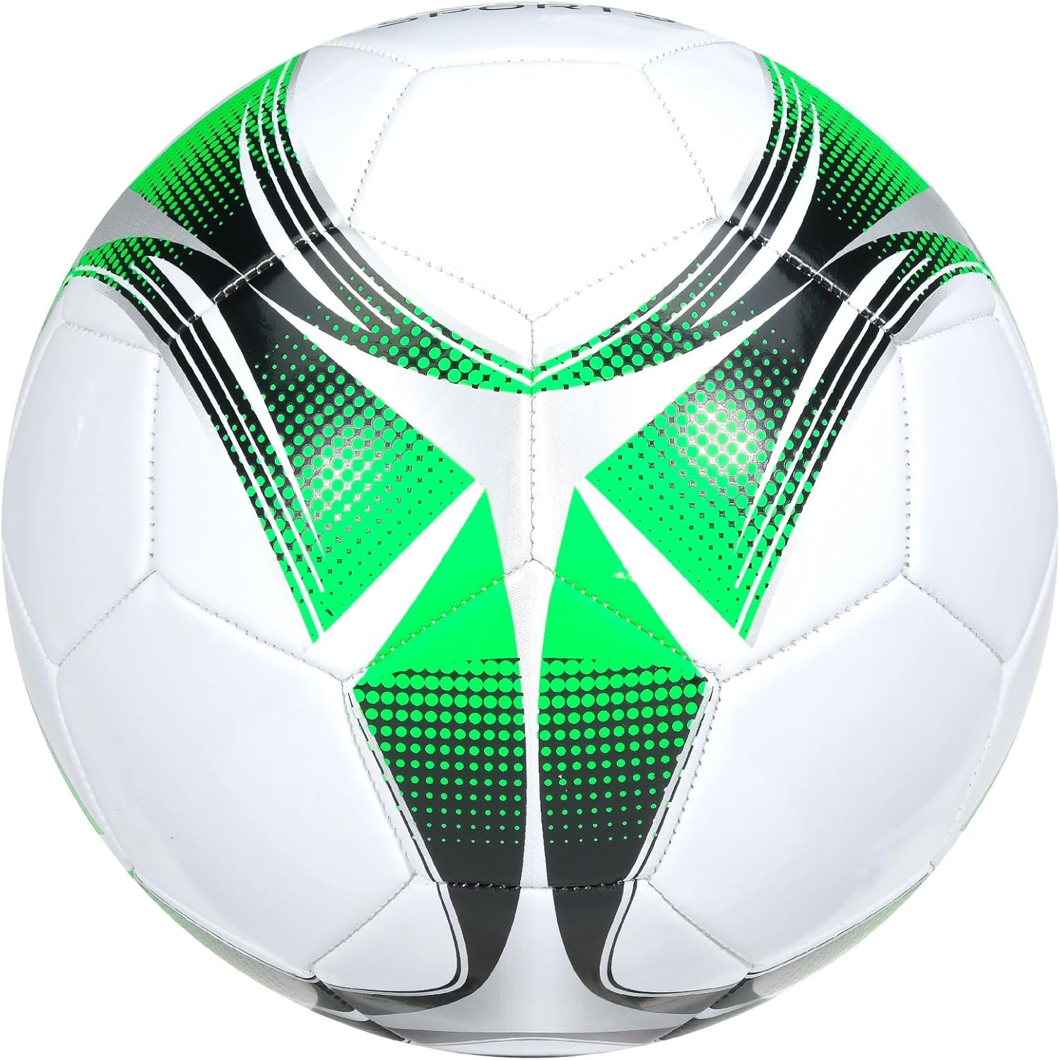 Xcello Sports Balón de fútbol (negroverdeplata, blancoverdeplateado) con bomba