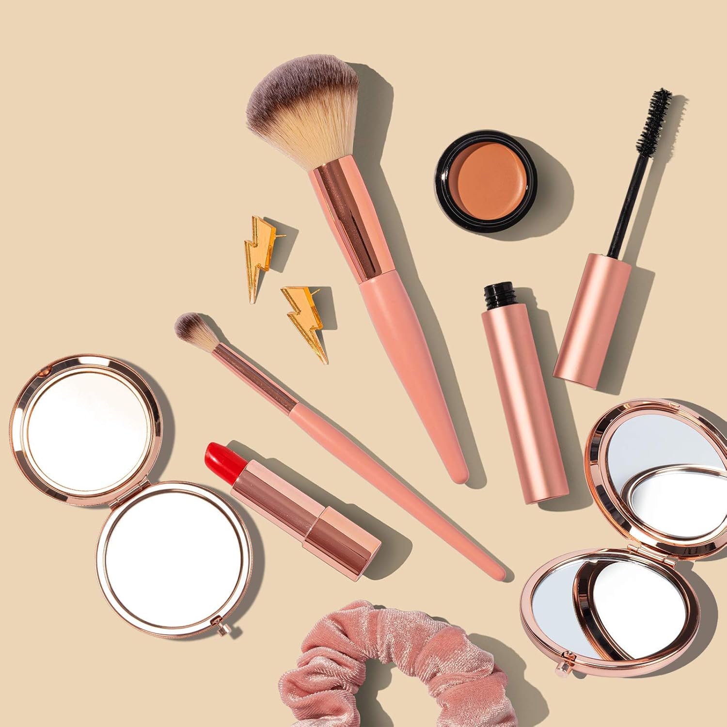 ZOORON Regalos divertidos para mujeres I ‘Not a Day Over Fabulous’ espejo compacto de oro rosa I divertidas ideas de regalos para mujeres para