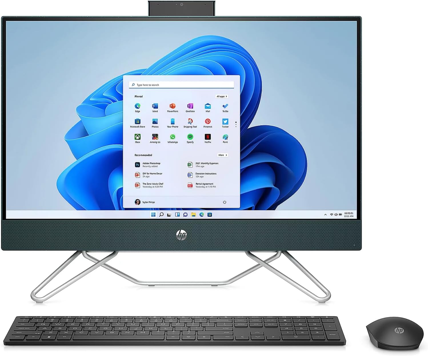 HP Escritorio AIO todo en uno 2023 de 23.8 pulgadas, FHD IPS Touch de 10 núcleos, Intel Core i5-1235U, gráficos Iris Xe, 16 GB, DDR4, 512 GB, SSD,