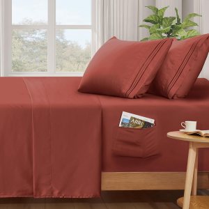 SiinvdaBZX Juego de sábanas de bolsillo extra profundo tamaño King, se adapta a colchones de hasta 24 pulgadas de grosor, 4 piezas de bolsillo SiinvdaBZX Juego de sábanas de bolsillo extra profundo tamaño King, se adapta a colchones de hasta 24 pulgadas de grosor, 4 piezas de bolsillo