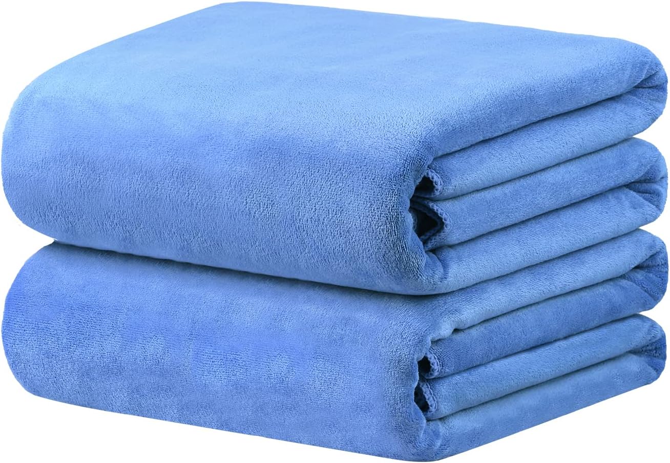 JML – Paquete de 2 toallas de baño de microfibra, extragrandes, 40 x 80pulgadas, suaves, superabsorbentes y secado rápido, multiusos, sábana de baño