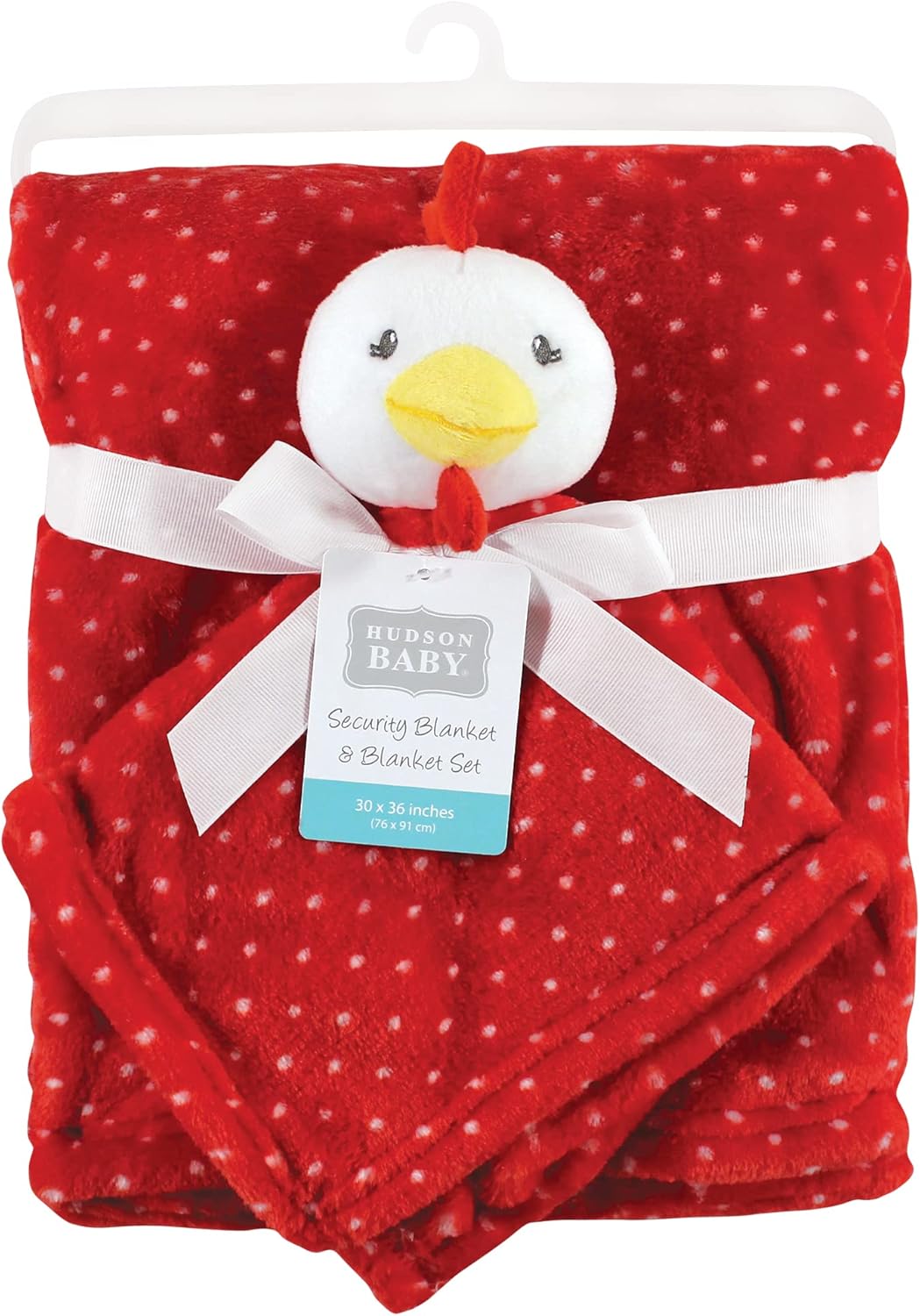 Hudson Baby Manta de felpa unisex para bebé con manta de seguridad, pollo, talla única