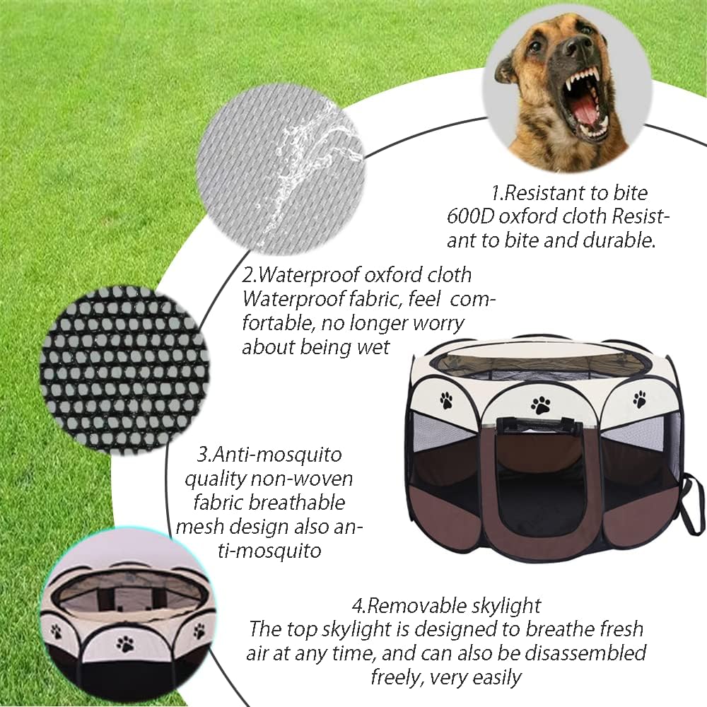 Corralito portátil para perros, casa plegable para mascotas para perros y gatos, tiendas de campaña para ejercicios, casa de perrera para cachorros,