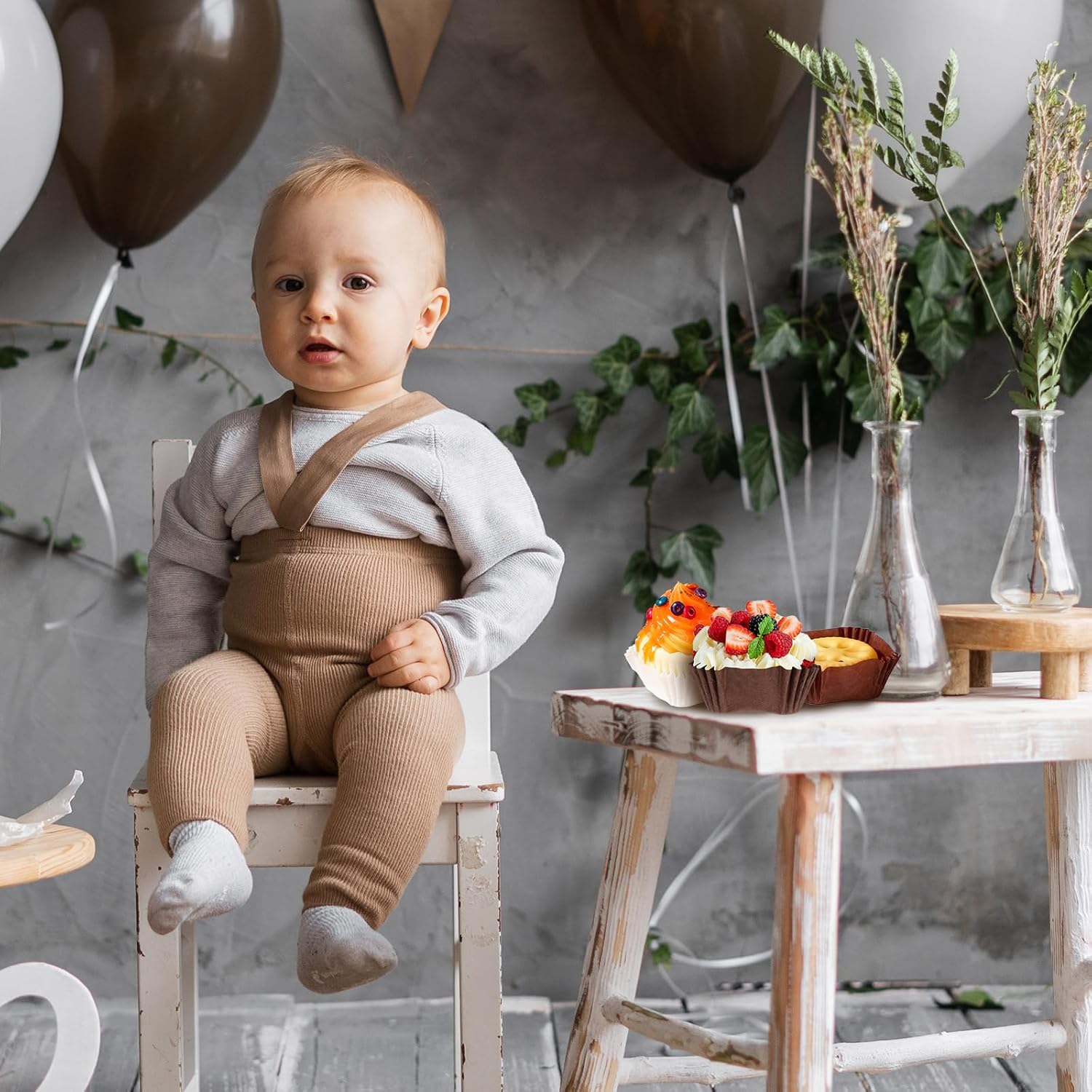 Layhit 900 forros cuadrados para cupcakes, tazas de papel para hornear, a prueba de grasa, envoltorios de magdalenas, forros para magdalenas, bodas,