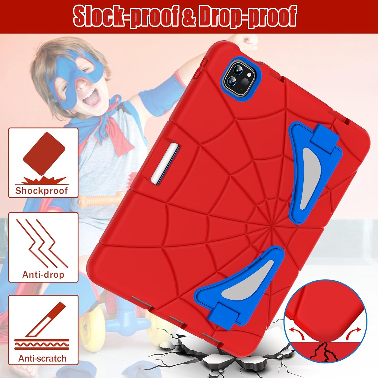 Funda para iPad Air de 54 generación de 10.9 pulgadas (20222020), iPad Pro de 11 pulgadas, resistente a prueba de golpes para niños, iPad Air 45,