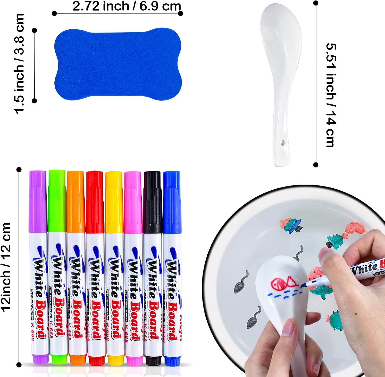 Bolígrafo mágico de pintura al agua, 8 colores, juego de dibujo mágico de pintura al agua para niños, bolígrafo mágico de pintura al agua para