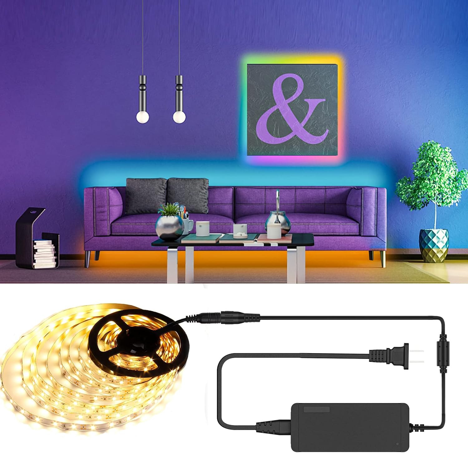 SUPERNIGHT Fuente de alimentación de 12 V 5 A CA 100-240 V 50-60 Hz a CC 12 voltios adaptador de corriente para 5050 3528 tira de luz LED