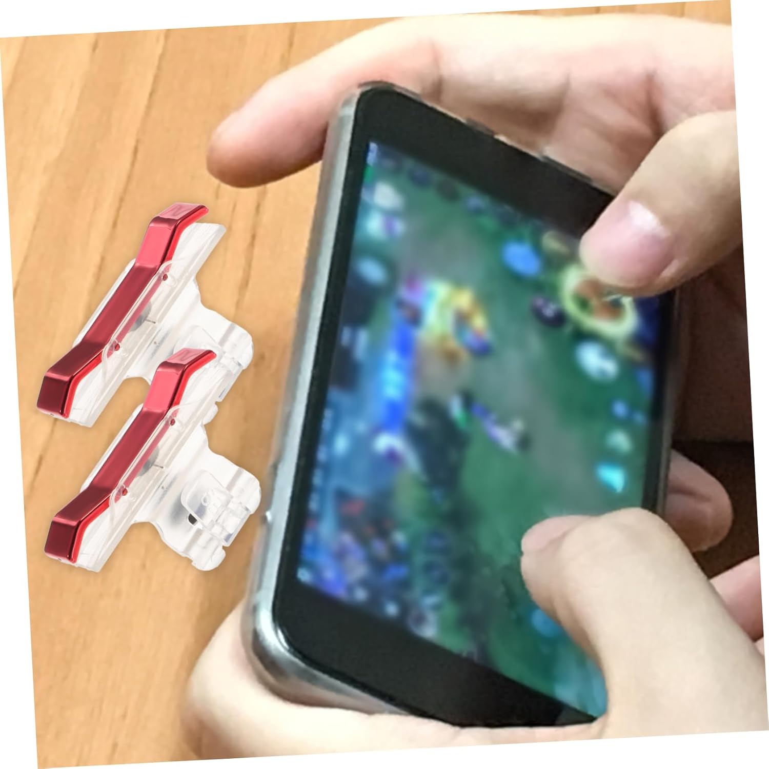 KESYOO 2 Pares Comiendo Pollo Artefacto Mango Soporte de juego disparadores para teléfono artículos gratis teléfono móvil juego disparadores