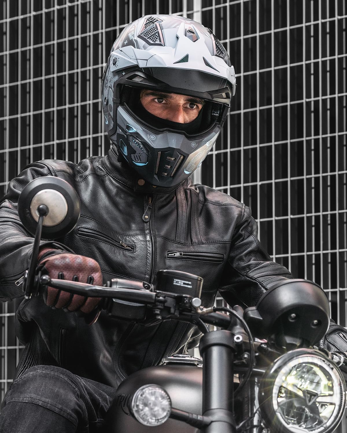 ILM Casco de motocicleta de cara abierta 34 para hombres y mujeres, casco retro vintage con visera para ciclomotor, ATV, crucero, scooter DOT modelo
