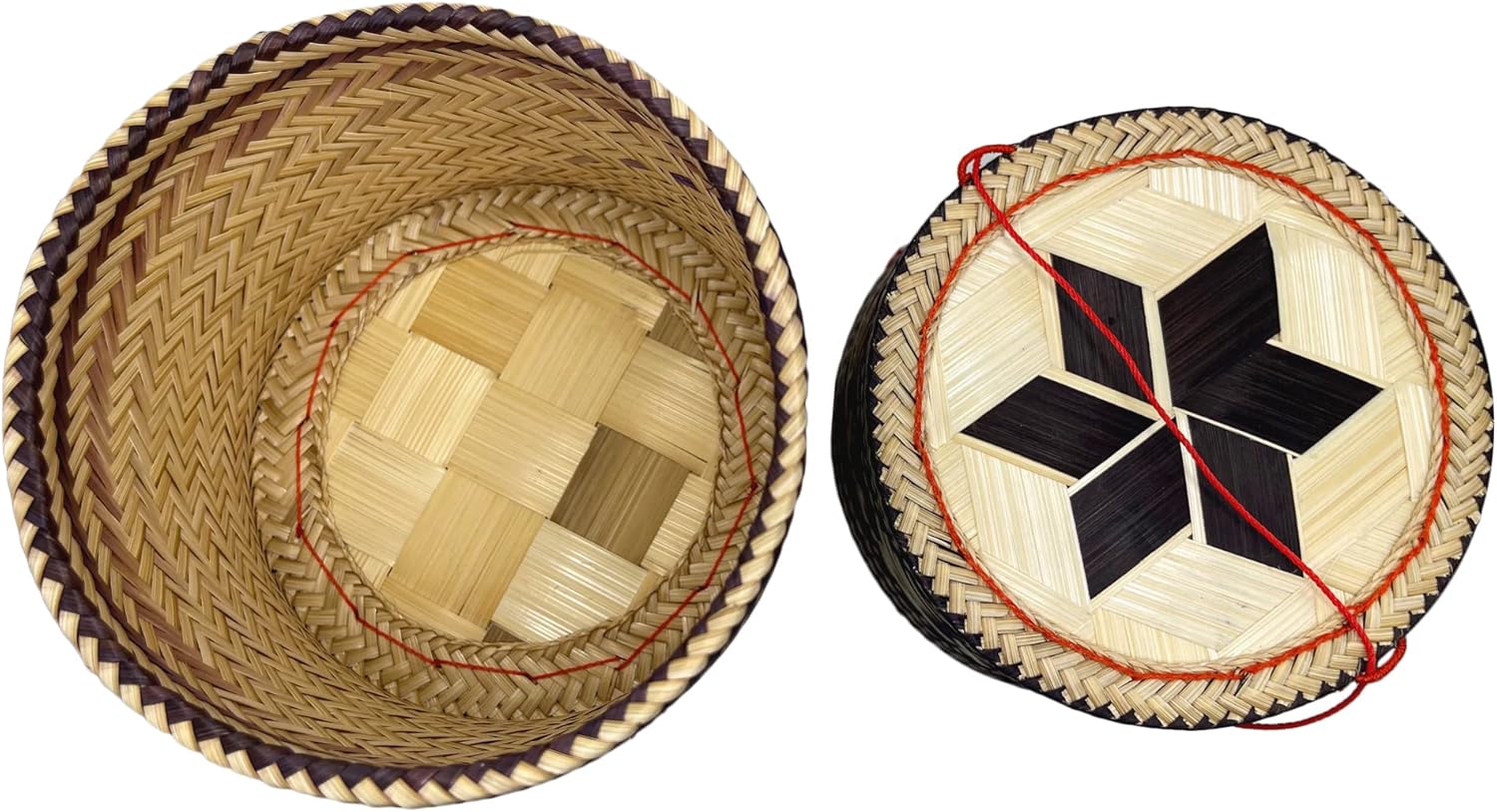 Vaporizador de arroz de bambú para servir cesta para regalo de Navidad, decoración de cocina hecha a mano, diseño de elefante, uso tejido a mano