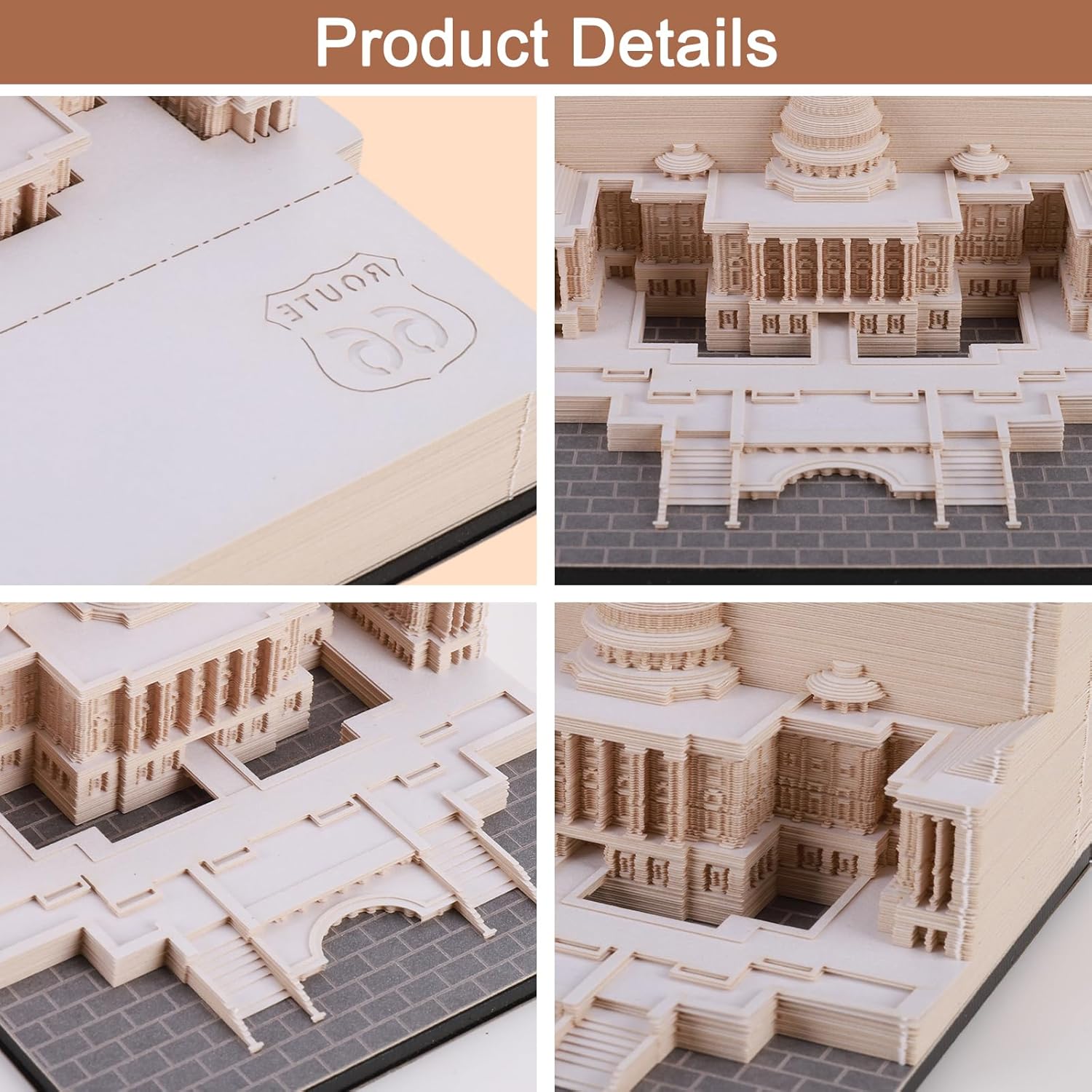 Bloc de notas 3D, papel de construcción desgarrado a mano, exquisita nota adhesiva antiadherente creativa, notas de publicación de bricolaje, 165