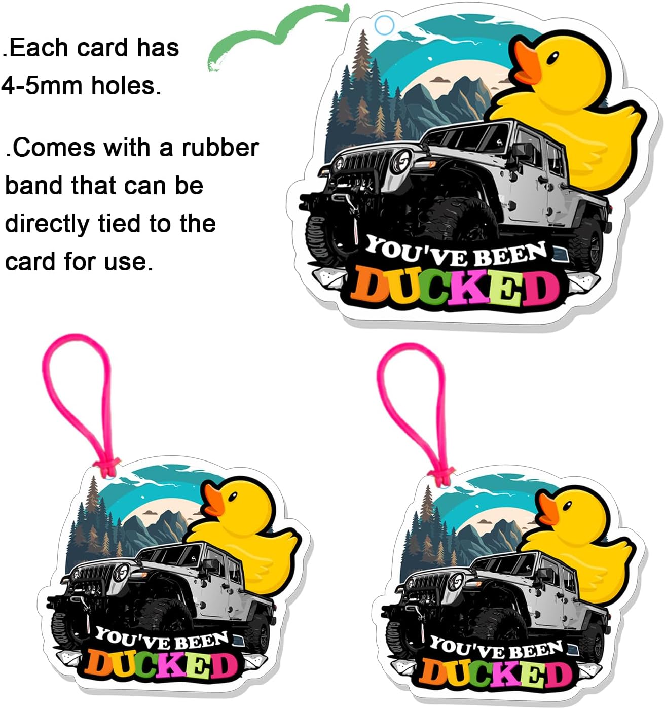 FELYC Tarjeta de pato de pato, tarjeta de juego con texto en inglés You ‘ve Been Ducking (You ‘ve Been Ducked, tarjeta de juego de patitos de pato