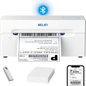 Impresora térmica de etiquetas Bluetooth, impresora inalámbrica de etiquetas de envío de 4 x 6 pulgadas para paquetes de envío, compatible con Impresora térmica de etiquetas Bluetooth, impresora inalámbrica de etiquetas de envío de 4 x 6 pulgadas para paquetes de envío, compatible con