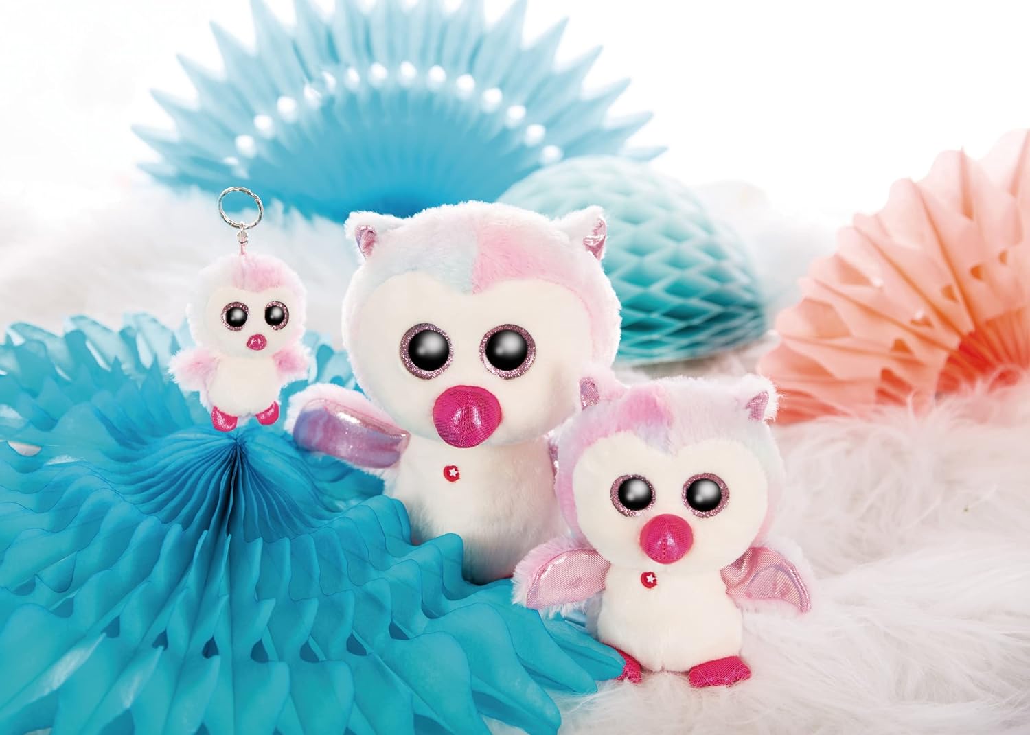 NICI 46623 GLUBSCHIS – Búho de peluche (9.8 in), multicolor