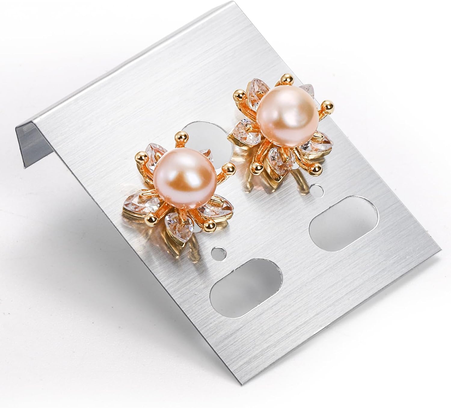 Lawei Paquete de 500 tarjetas colgantes para aretes, tarjetero, liso de 1.2 x 1.5 pulgadas, con 6 agujeros para aretes de oreja, tarjetas de