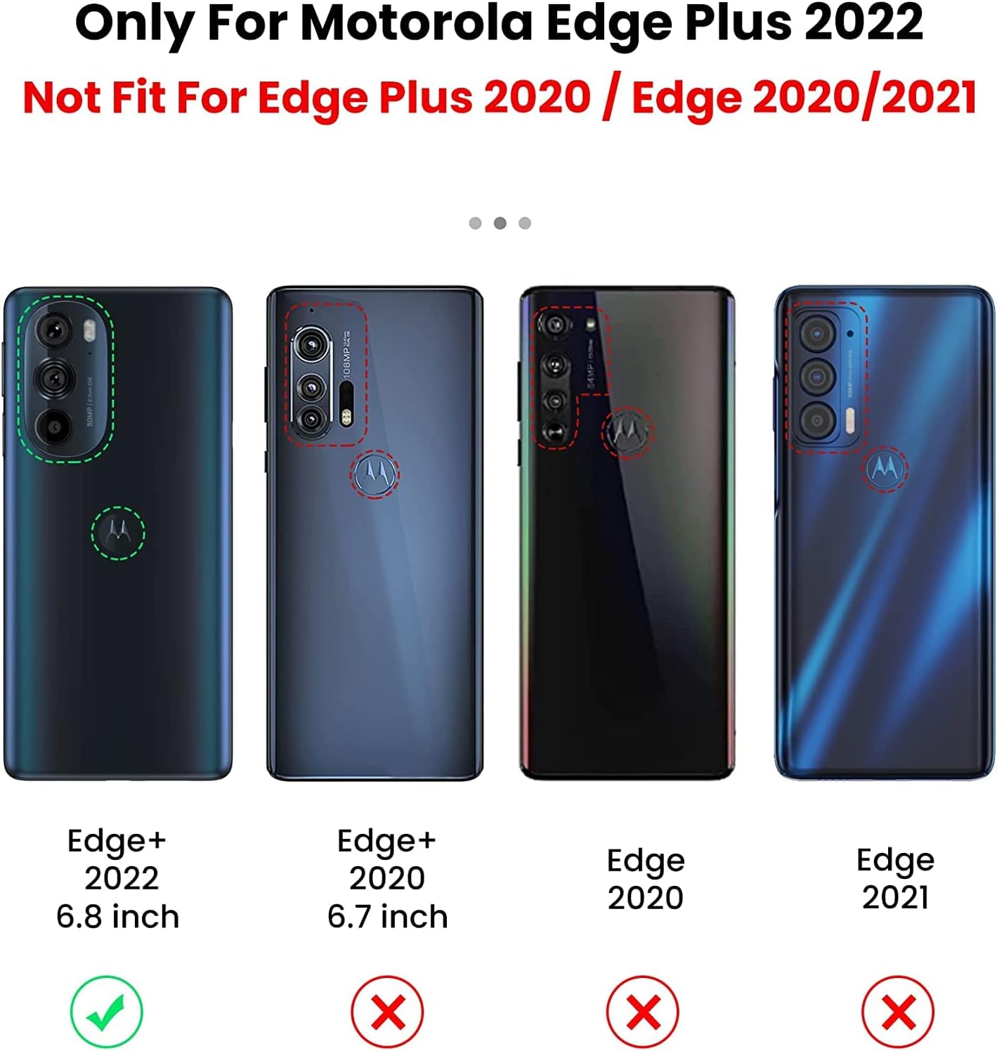 NZND Funda compatible con Motorola Edge Plus (2022) 5G de 6.7 pulgadasEdge Plus 5G UW (2022) con protector de pantalla incorporado, funda protectora