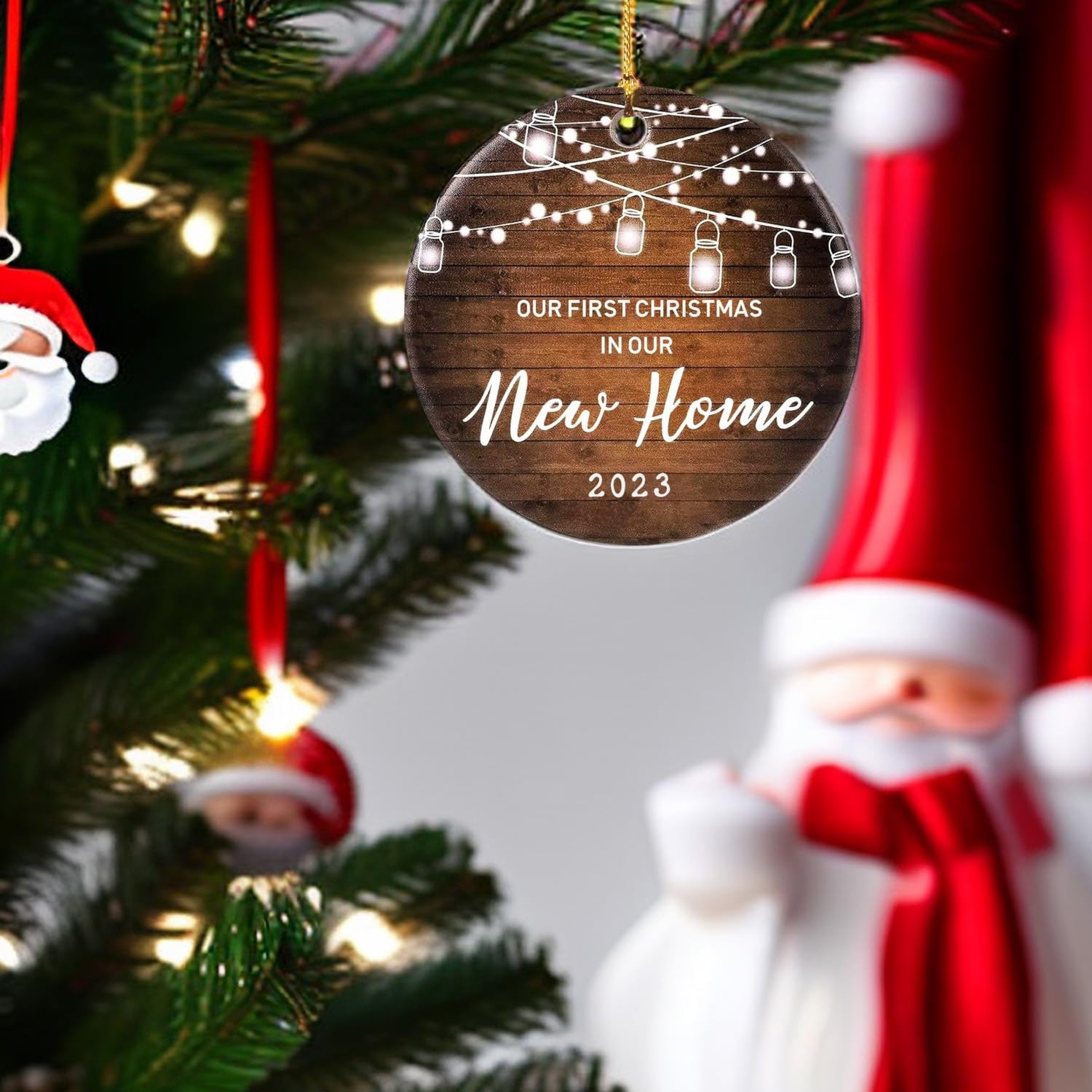 Adorno de Navidad para el nuevo hogar 2023  Regalos de inauguración de la casa para casa nueva, regalos románticos para propietarios de casa,