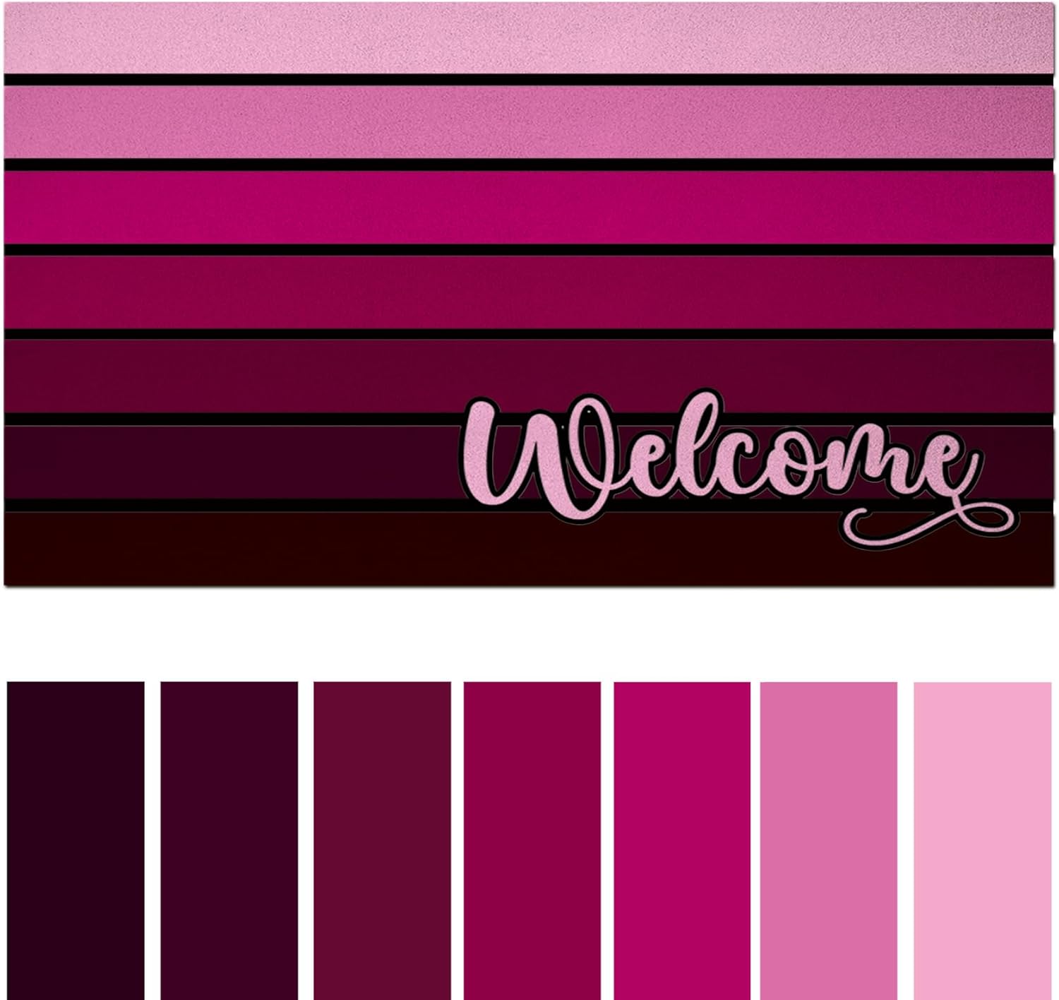 Bulijojo Tapete para puerta de entrada, color rojo morado, grande, de 17 x 30 pulgadas, tapete de entrada para puerta delantera, tapete de