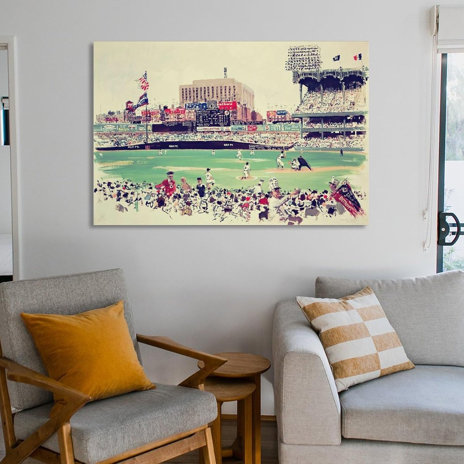 Póster de pintura abstracta del estadio de los Yankees de Nueva York, pinturas artísticas de pared, lienzo, decoración de pared, decoración del