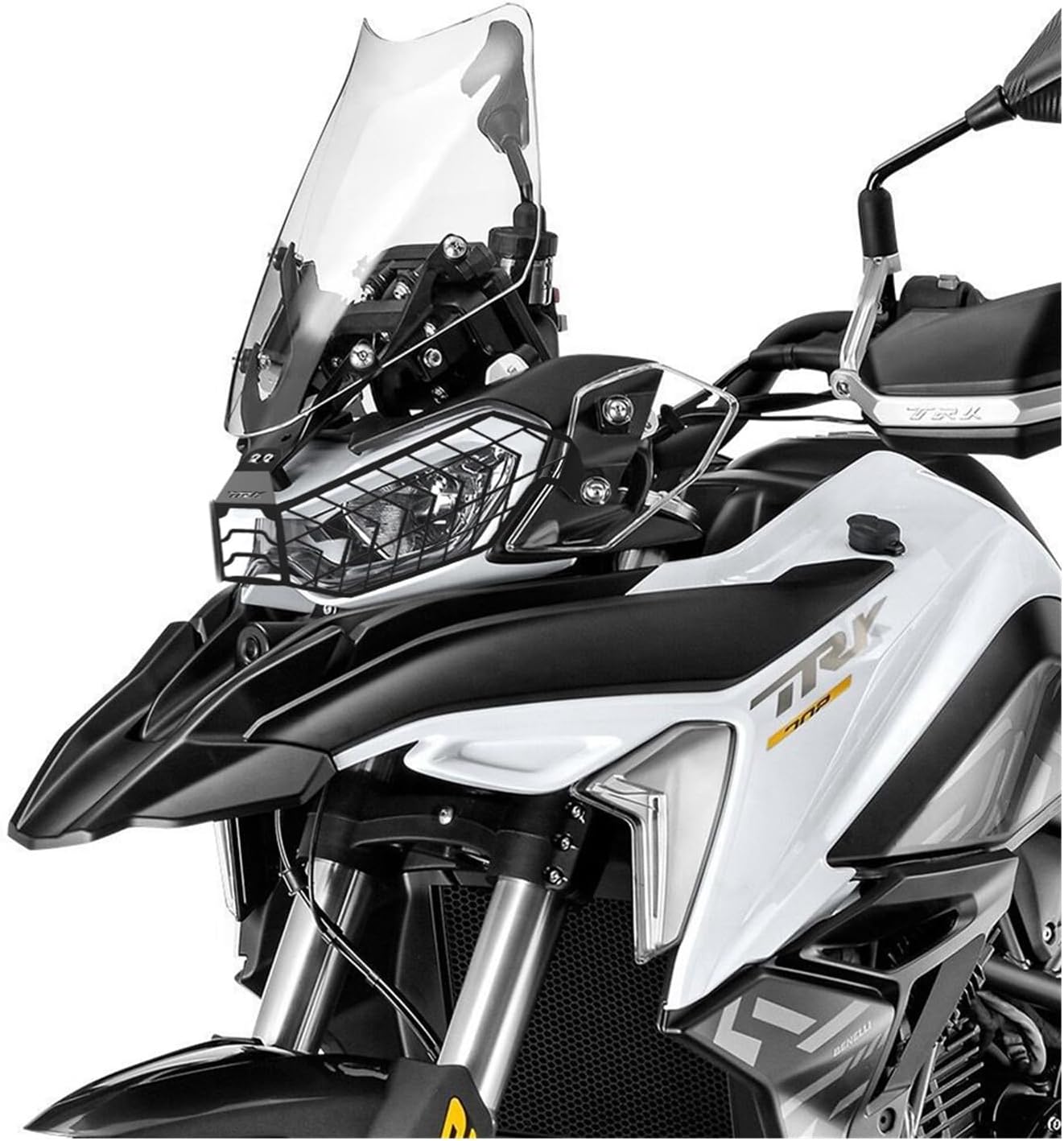 Para Benel-&li TRK 702 TRK702 TRK702X 2022 2023 Protector de luces delanteras de motocicleta TRK 702X Protector de faros delanteros Parrilla de malla