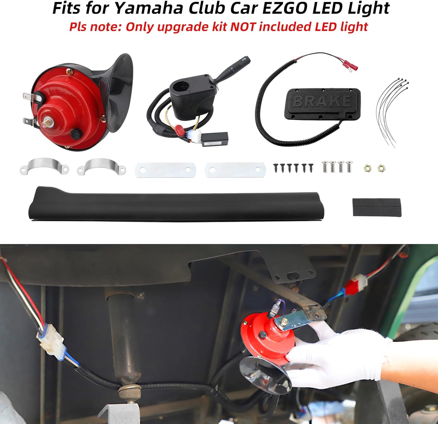 Roykaw Kit de señal de giro universal para carrito de golf de 12 V, compatible con EZGO Club Car y Yamaha, kit de repuesto intermitente, incluye