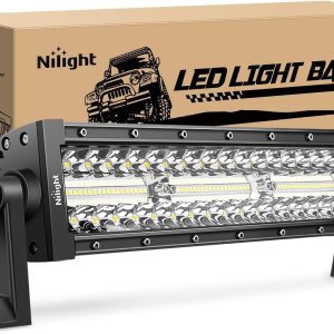 Nilight Barra de luz LED de 13.5 pulgadas, combo de inundación de triple fila, 96 LED, luz antiniebla, luz de conducción, luz de trabajo, luz de Nilight Barra de luz LED de 13.5 pulgadas, combo de inundación de triple fila, 96 LED, luz antiniebla, luz de conducción, luz de trabajo, luz de