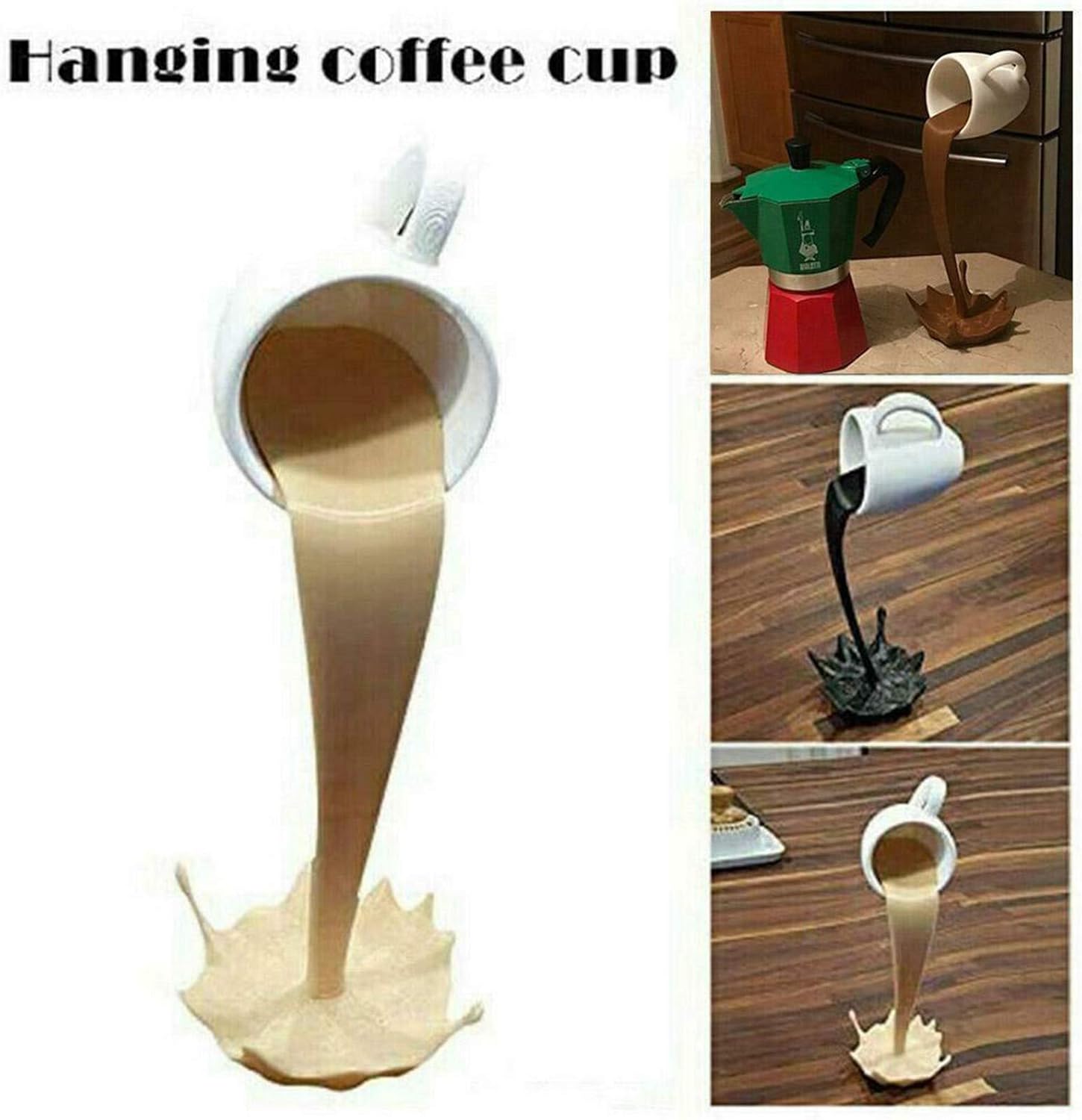 Mini taza de café flotante, decoración de escultura, accesorios de decoración de cocina de cafetería, tazas de café mágicas para café, tazas de café