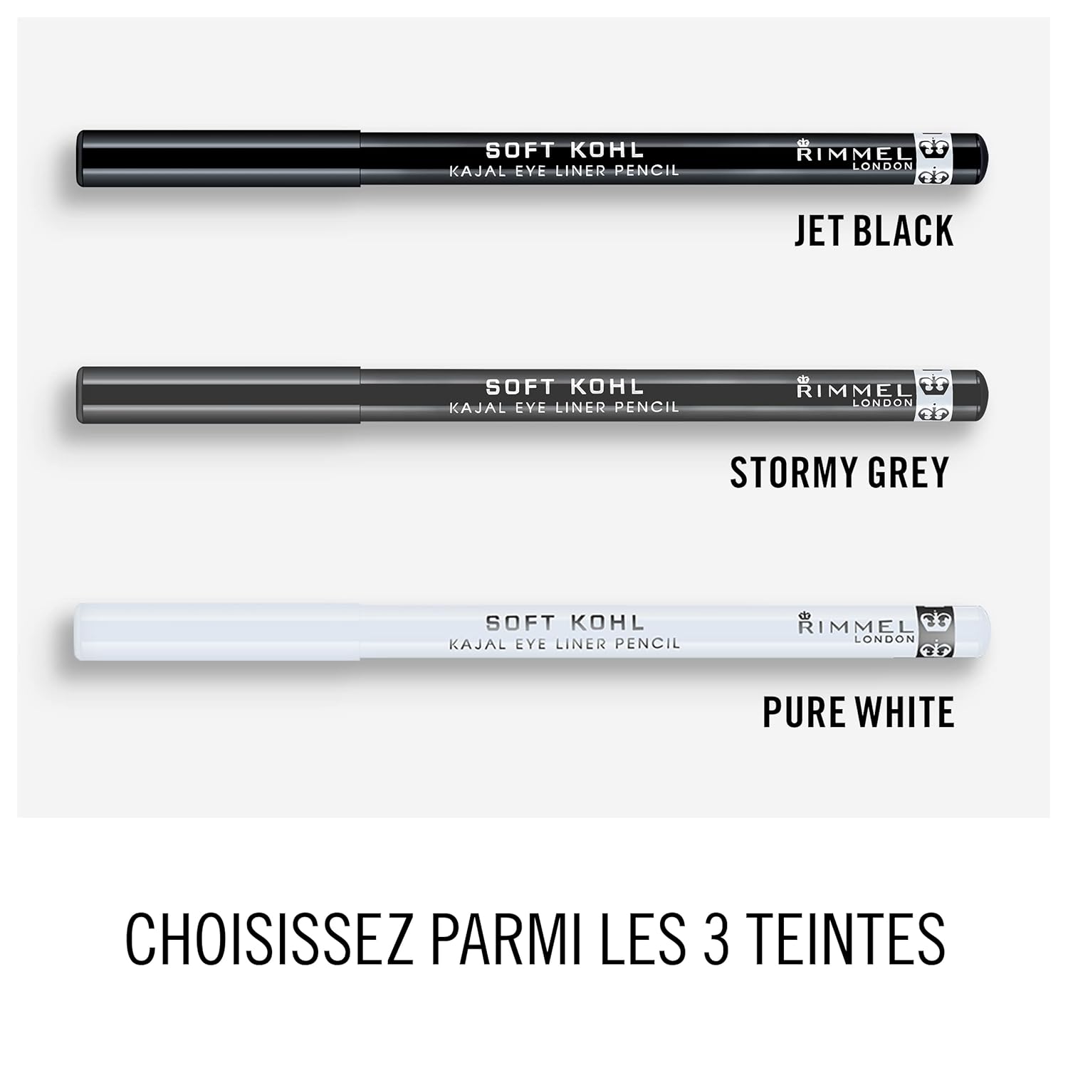Delineador Soft Kohl de Rimmel, negro intenso, Negro azabache
