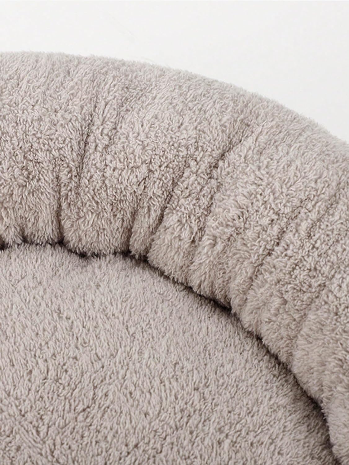 QWINEE Tapete de cama acolchado para gatos y perros, cama redonda de felpa para cachorros, cama redonda antideslizante para mascotas para perros