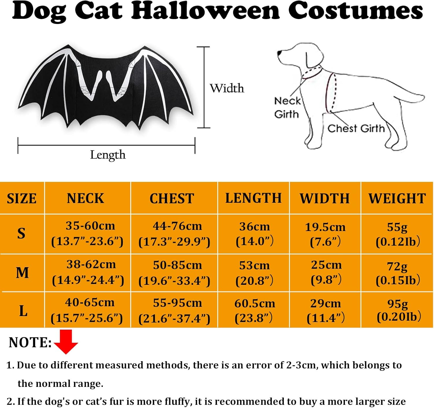 ZIRURUTON Disfraz de Halloween para perro, disfraz genial para mascota, alas de murciélago luminosas, disfraz de cosplay para fiesta temática de