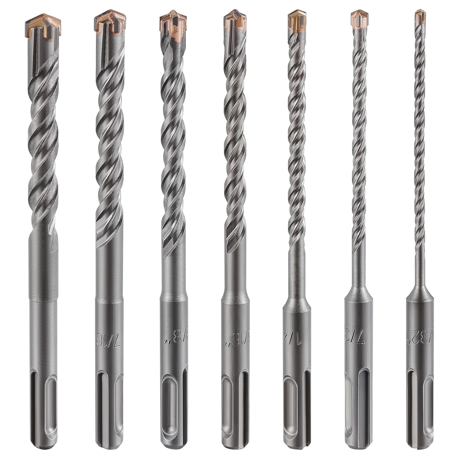 Wensilon Kit Juego de brocas de hormigón de 6 pulgadas, material de carburo de doble rosca de tipo cruzado, adecuado para hormigón, ladrillo,