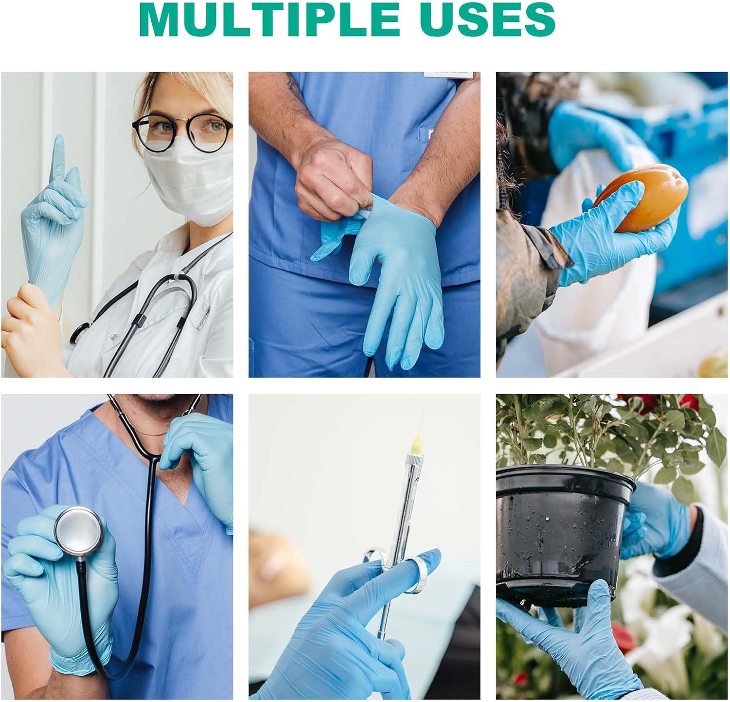 Dental Grade Examination Leone Nitrile Gloves 4.0G Finger Tips Texture Latex Free Professional Grade Gloves