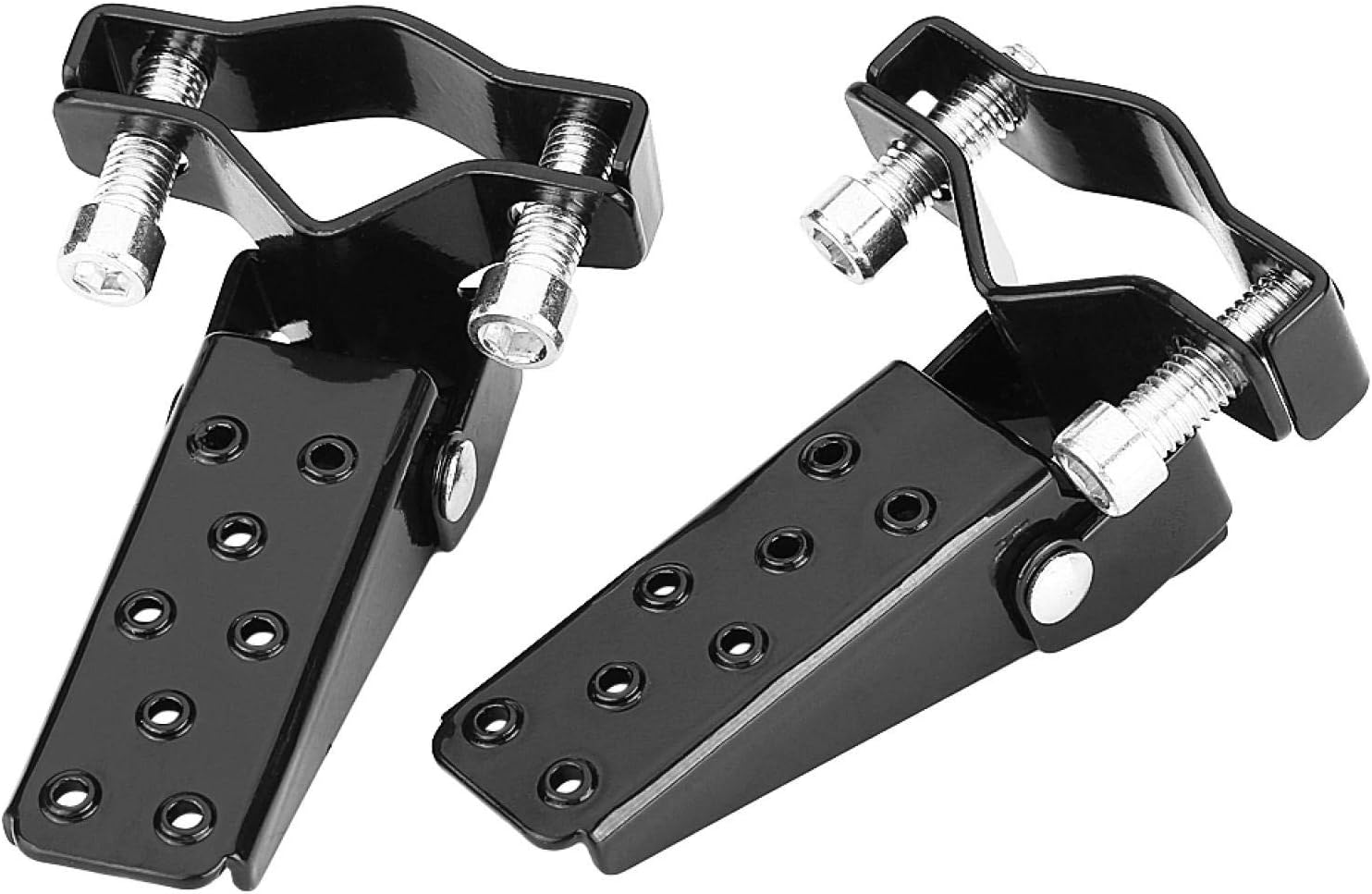 Estriberas para motocicleta, Pasajero Negro Elegante Marco de Moto de Metal para Autopista Bar Piernas Universal Rests Pedales Para Motocicletas