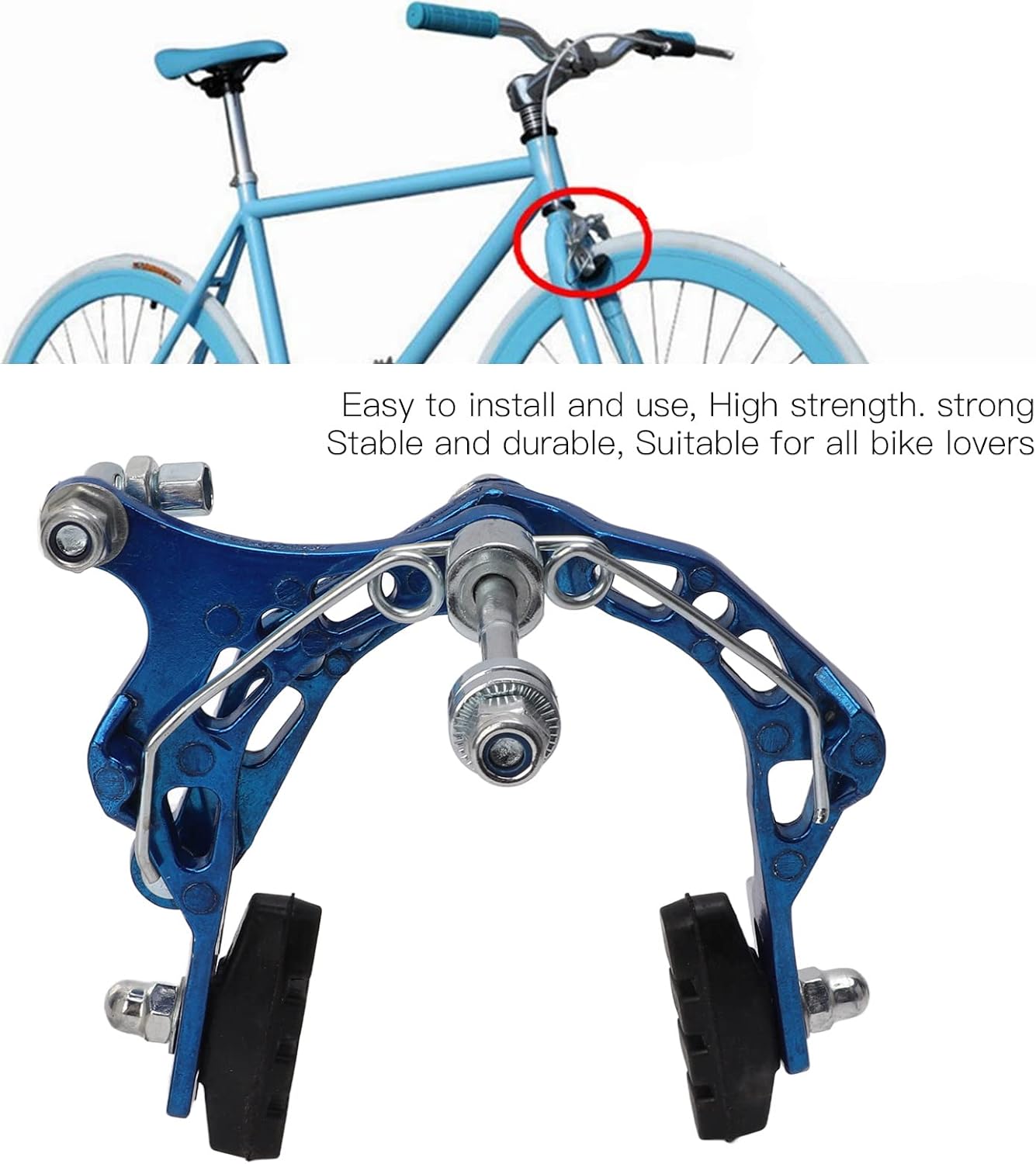 VBESTLIFE Pinza de freno de bicicleta, frenos mecánicos en forma de C para bicicleta de montaña de bicicleta de carretera