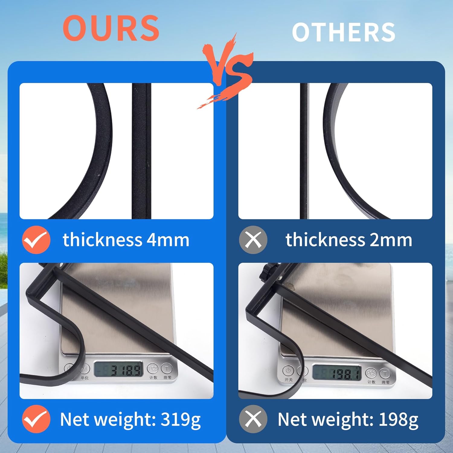 Ganchos de poste de piscina resistentes ajustables para postes de mangueras, desnatadores, ganchos negros para colgar accesorios de piscina,