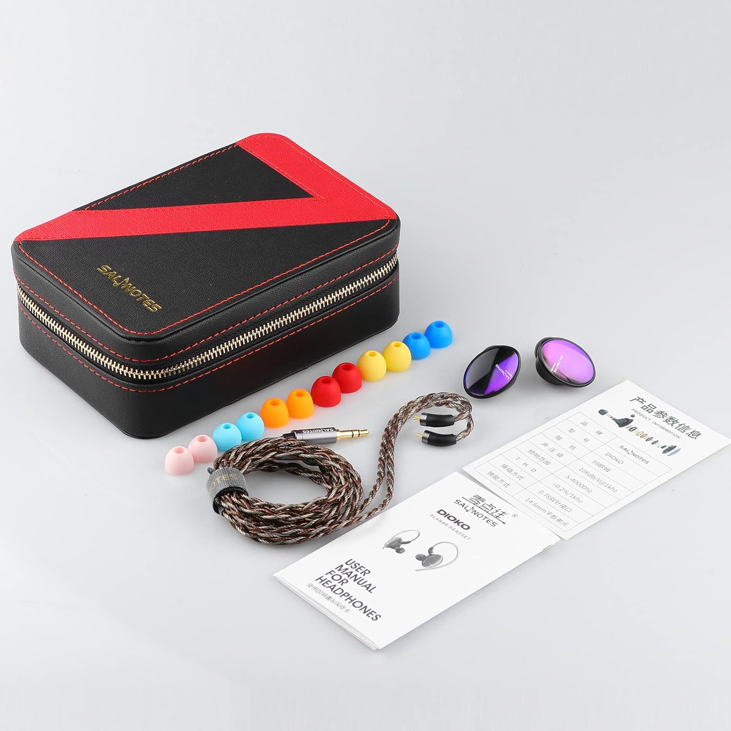 7Hz x Crinacle Salnotes Dioko HiFi 0.575 in controlador de diafragma planar en el oído auriculares IEMs con caja de aluminio CNC de grado de