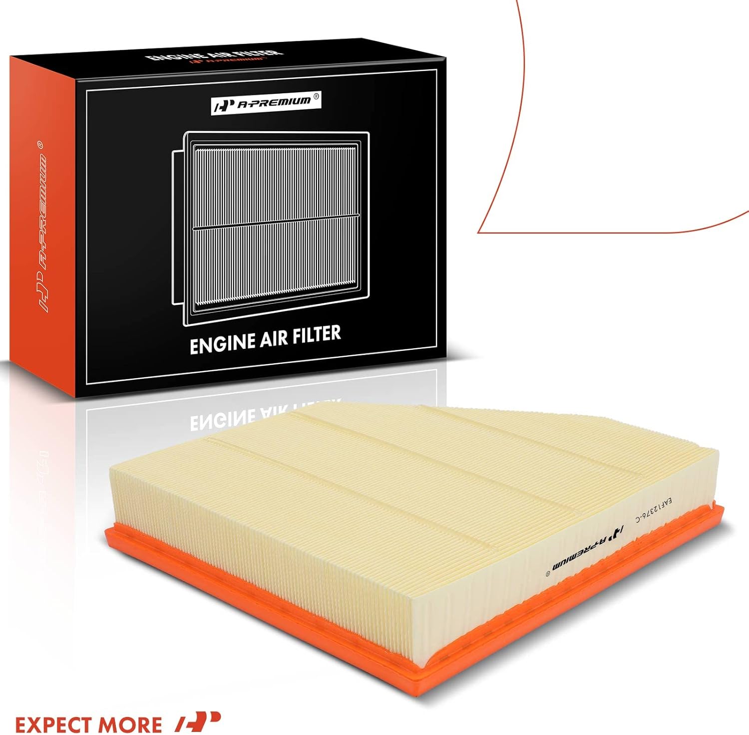 A-Premium Filtro de aire de motor delantero de 2 piezas compatible con Chevrolet Camaro 2016-2022, V8 6.2L, panel flexible, repuesto # 23323508