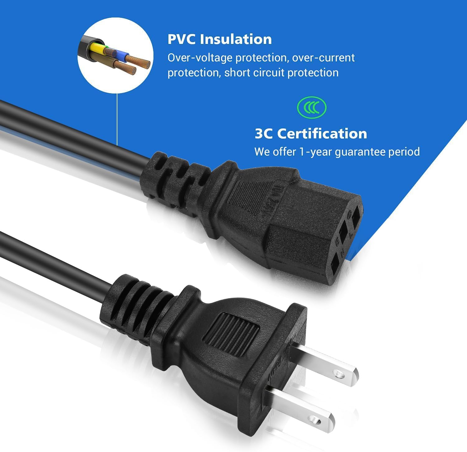 Facmogu Adaptador de fuente de alimentación de 48 V, 2 A, CA 100-240 V a CC 48 V 2 A, interfaz de transformador de 0.217 x 0.098 in y enchufe de