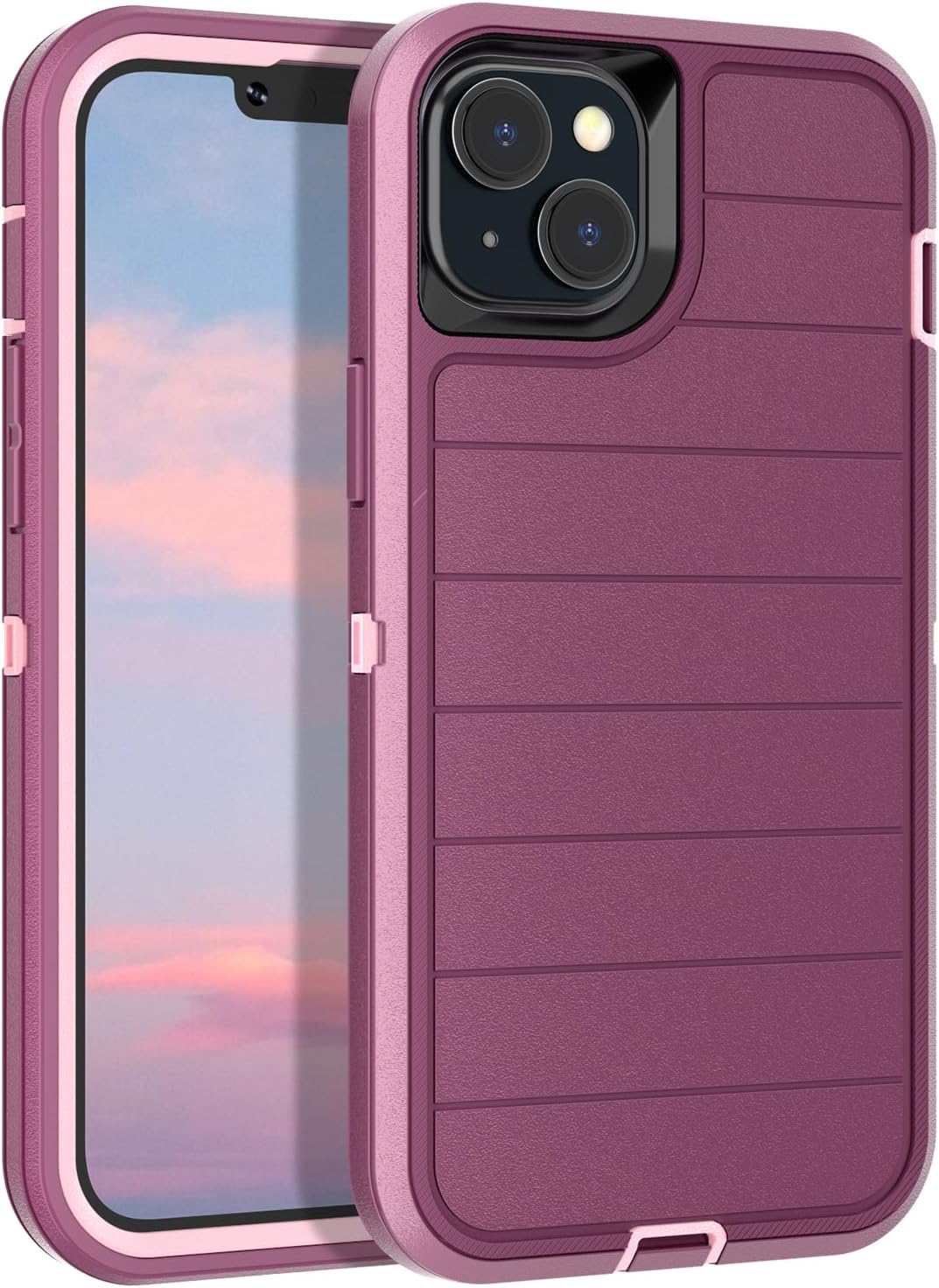 Funda para iPhone 15, resistente de 3 capas, a prueba de golpes, a prueba de caídas, polvo, duradera, de grado militar, funda de protección completa